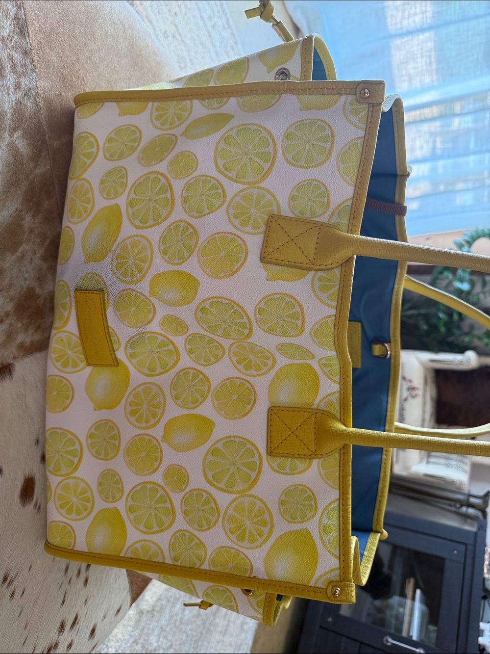 Dooney & Bourke Yellow Lemon-Print Tote